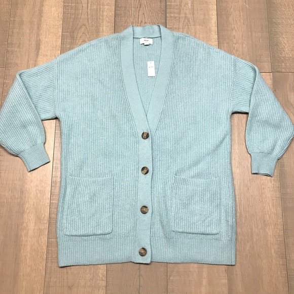 aerie Sweaters - Aerie AEO Cardigan Sweater Womens Size S Green Oversized Button Spring Pockets